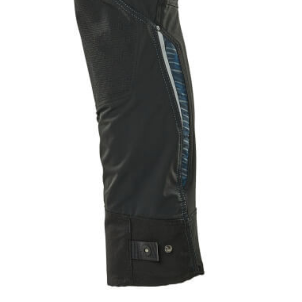 Side technical layout of Mascot Advanced 17031 trousers highlighting seam reinforcements and tool loops.