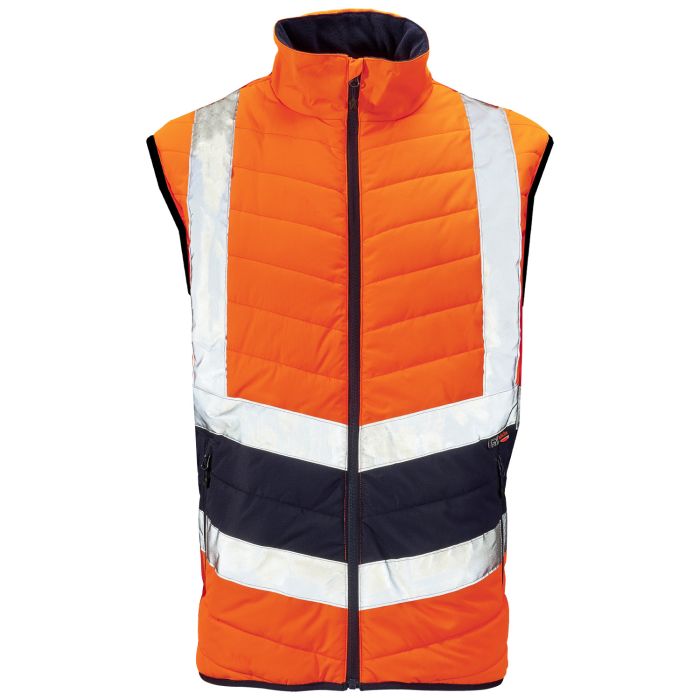 Supertouch Puffer Bodywarmer H147- Orange/Navy