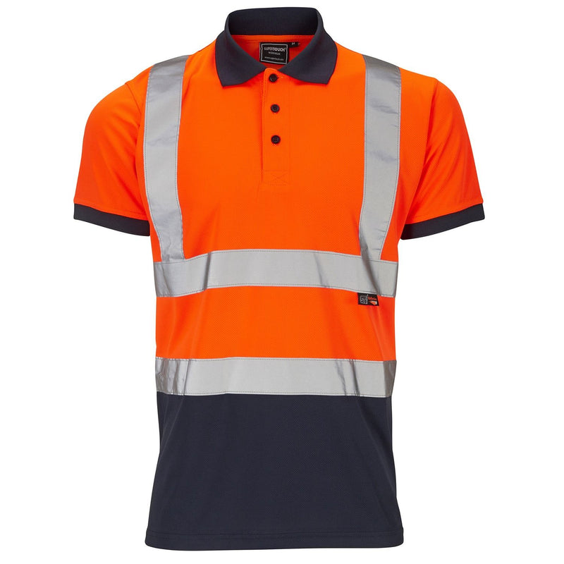 Supertouch Hi Vis Two Tone Polo Shirt