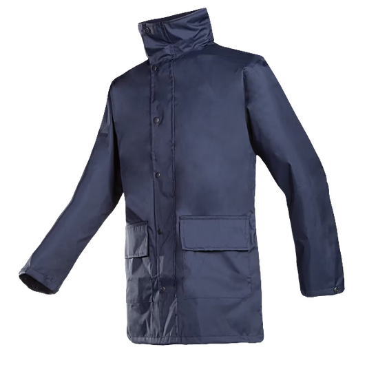 Sioen Sheffer Rain Jacket in navy, front view