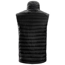 Rear view of the Snickers 4512 AllroundWork 37.5 Insulator Vest in black, highlighting the back panel design and sleeveless construction.