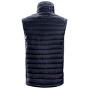 Back view of the Snickers 4512 AllroundWork 37.5 Insulator Vest in navy, emphasizing rear construction and breathable material.