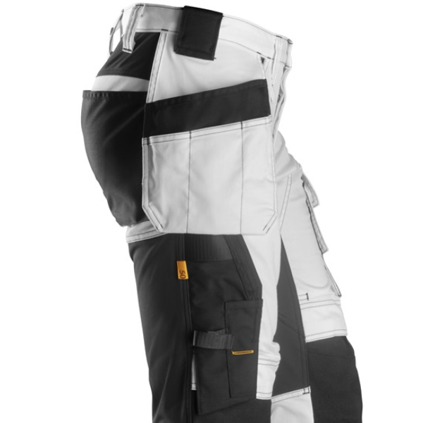 Right pocket detail on Snickers 6241 white work trousers – available at Kustom Workwear