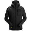 Snickers Workwear 8041 Full Zip Hoodie. Black hoody against a white background. Available at Kustom Workwear.