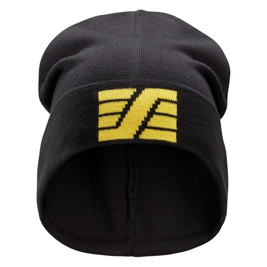 Snickers S Beanie 9035 in black with yellow intarsia logo