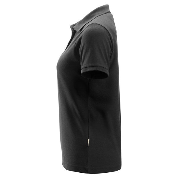 Side view of the Snickers Women’s Short Sleeve Polo Shirt 2702 highlighting the fitted cut and collar.