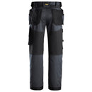 Snickers Workwear 6251 trousers with holster pockets, sold by Kustom Workwear in Waterford, offering a professional-grade work trouser solution. Featuring Cordura® knee reinforcements, tool storage, and stretch fabric for tradespeople who value mobility and durability.