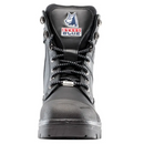 Black high-top boot with Steel Blue brand logo on a white background.