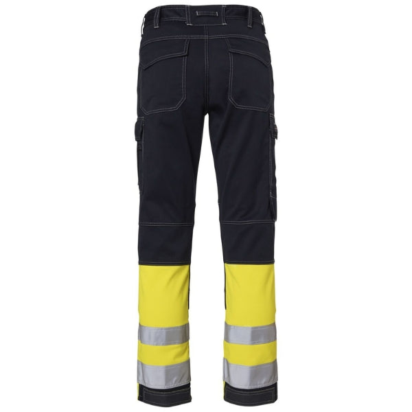 Back view of the Tranemo Flame Retardant Trousers 502088 showing Cantex Stretch back panel and reinforced back hem.