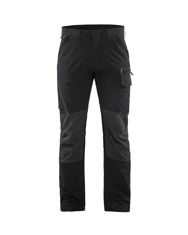 Blaklader 1422 4-way-Stretch Service Trousers Black/Vis Yellow