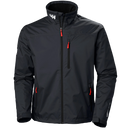 Helly Hansen Crew Midlayer Jacket 30253. Waterproof and Windproof. Front profile view of the jacket Navy in colour. Available at Kustom Workwear Waterford.