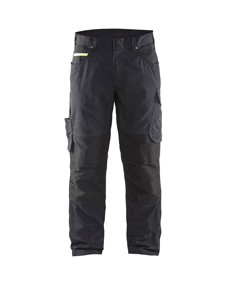 Blaklader 1495 Service Trouser with Stretch Black/Vis Yellow