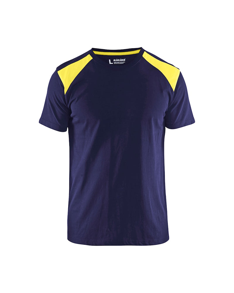Blaklader 3379 T-Shirt Navy Blue/Vis Yellow