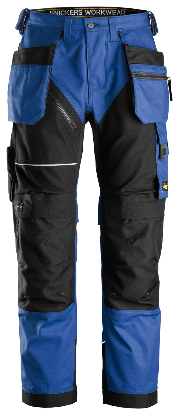 Snickers 6214 RW Canvas+ Trousers+ HP - True Blue/Black