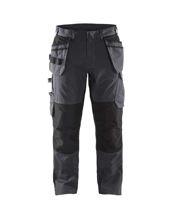 Blaklader 1496 Service Trouser with Stretch and Nail Pockets Mid Grey/Black