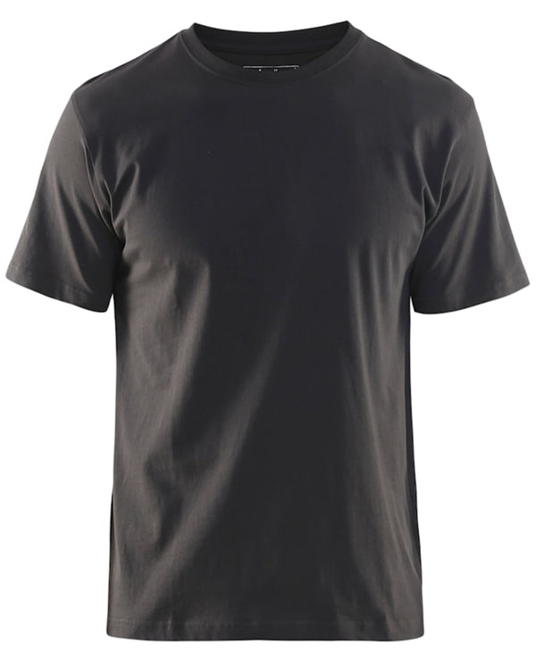 Blaklader Cotton T-Shirt 3525. A cosy, useful T-shirt in 100% cotton. The T-shirt has a rib knit neck and reinforced seams at the neck and shoulders.