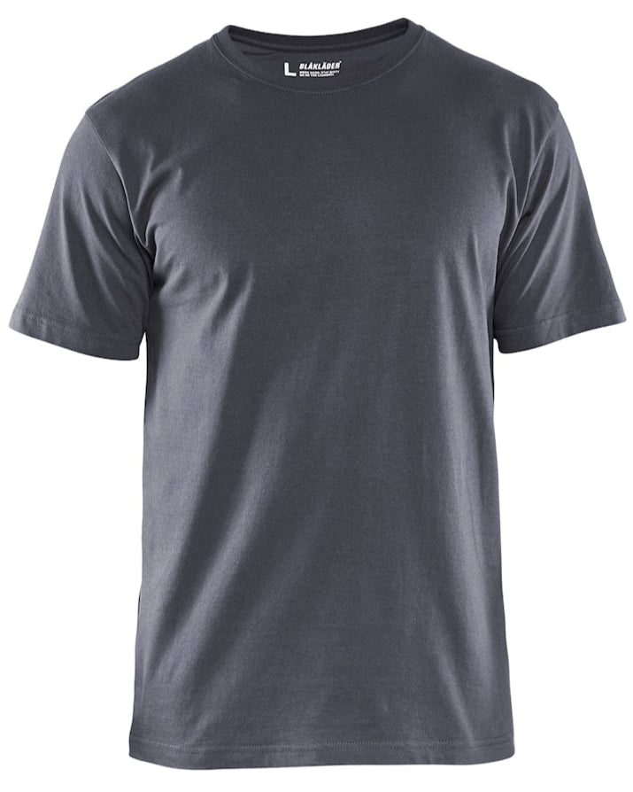 Blaklader T-Shirt 3525. A cosy, useful T-shirt in 100% cotton. The T-shirt has a rib knit neck and reinforced seams at the neck and shoulders.