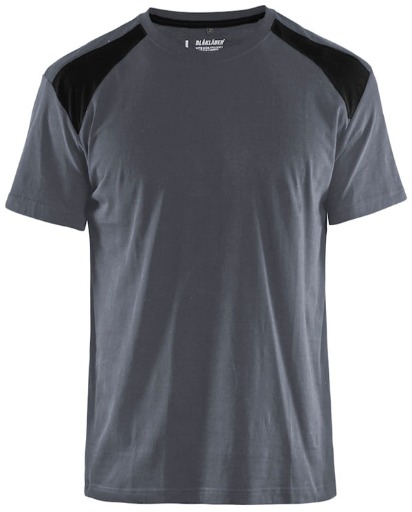 Kustom Workwear - The Blaklader 3379 T-Shirt. Grey and Black in colour. Front Profile View.