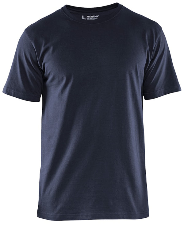 Blaklader T-Shirt 3525: A cosy, useful T-shirt in 100% cotton. The T-shirt has a rib knit neck and reinforced seams at the neck and shoulders. 