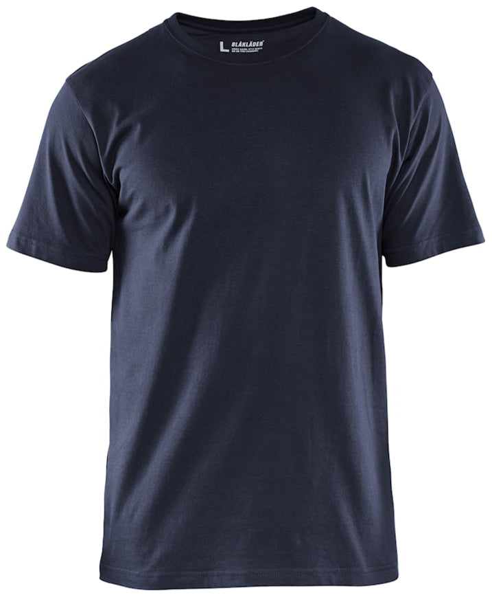 Blaklader T-Shirt 3525: A cosy, useful T-shirt in 100% cotton. The T-shirt has a rib knit neck and reinforced seams at the neck and shoulders. 