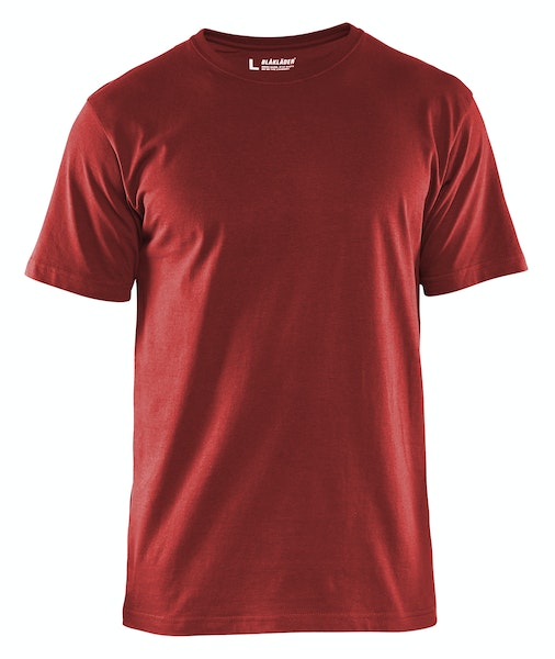 Blaklader T-Shirt 3525. Front profile view. Red in Colour.