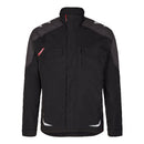 Black Engel Galaxy jacket with gray accents on a white background