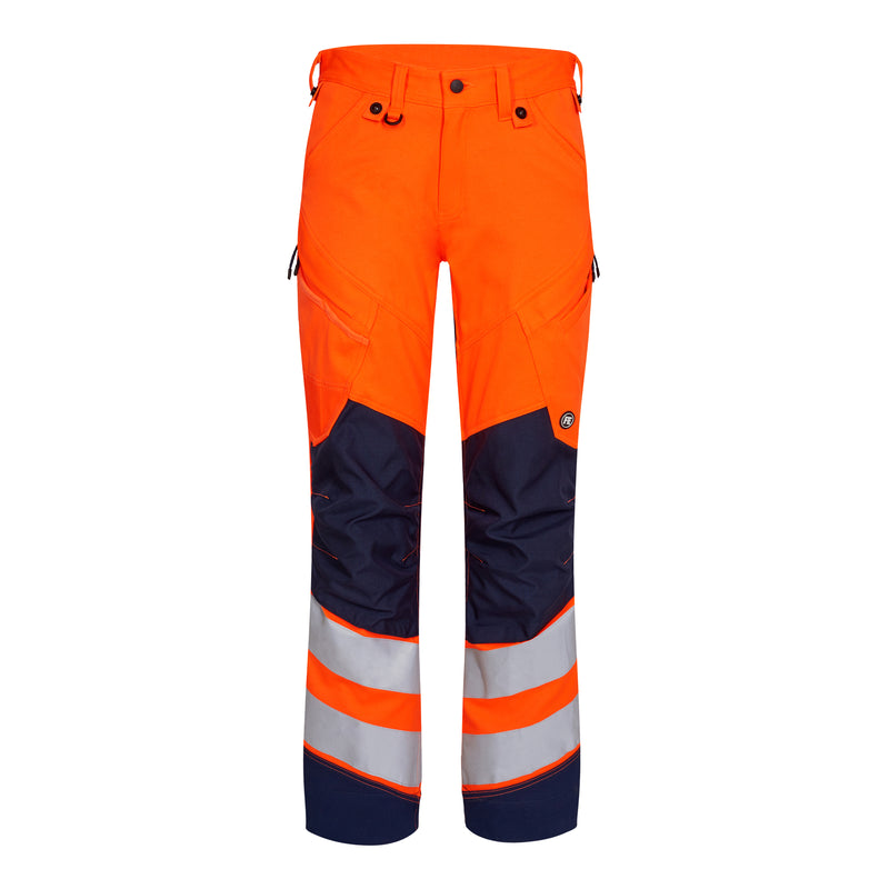 Engel 2544-314 Safety trousers - Hivis Orange/Blue Ink