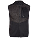 Black and gray hybrid vest on a white background