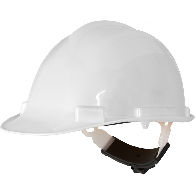 Safety Helmet with 6 point Harness and Wheel Ratchet Adjustment.