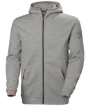 Grey Melange full zip hoodie.