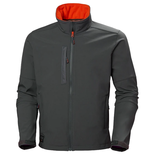 Gray jacket with orange interior on a white background