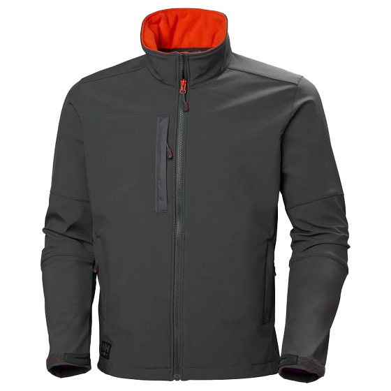 Gray jacket with orange interior on a white background