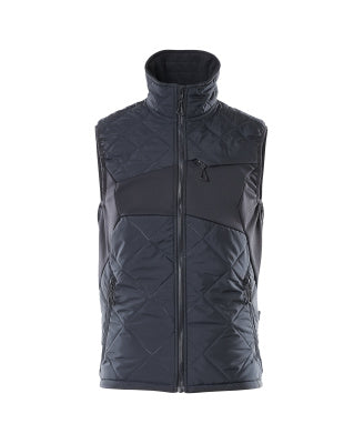 Navy water-repellent winter Gilet. Contains CLIMASCOT® Lightweight Insulation and recycled materials.