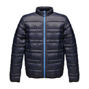 Regatta TRA496 Firedown Jacket in navy with a blue zip, front view against white background – available at Kustom Workwear