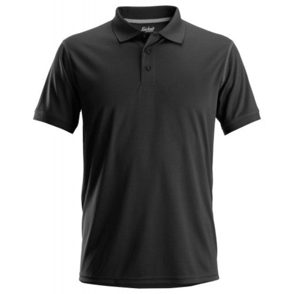 Snickers 2721 AW Polo Shirt. Black. Versatile and lightweight polo shirt.