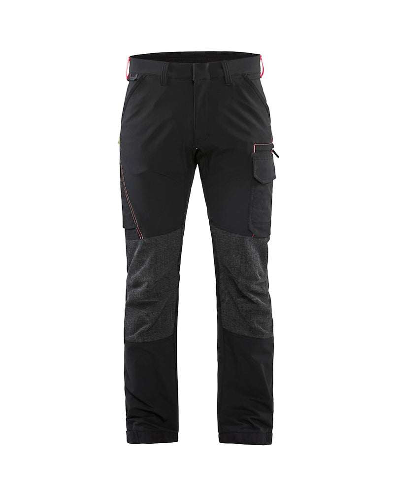 Blaklader 1422 4-Way-Stretch Service Trousers Black/Red