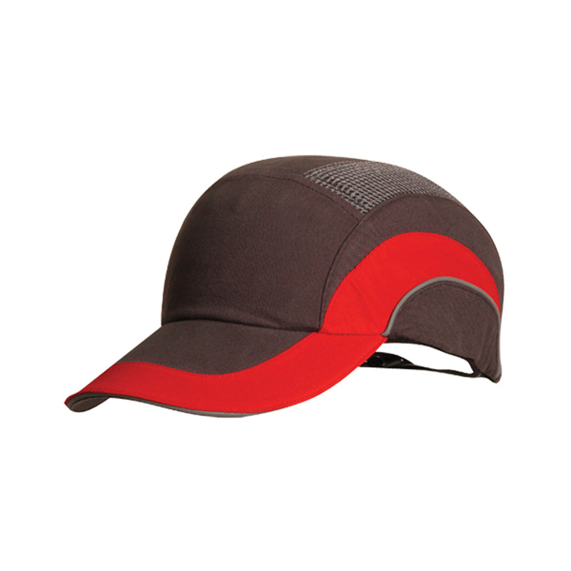 Hardcap™ A1+ Bump Cap - 7cm Peak - Grey / Red