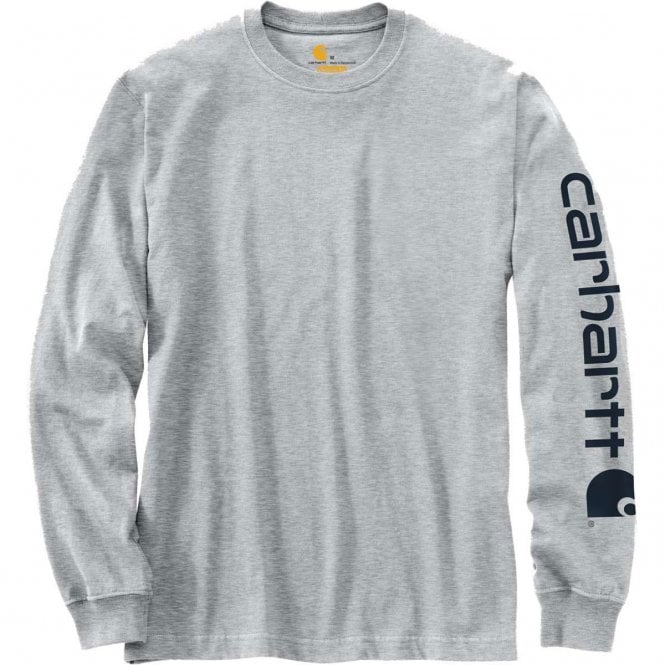 Carhartt EK231 Relaxed Fit Heavyweight Long-Sleeve Logo Sleeve Graphic T-Shirt