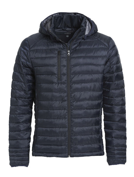 Front view of the Clique Hudson Jacket 020976 in dark navy showing the full-length zip, clean minimal design and lightweight construction.