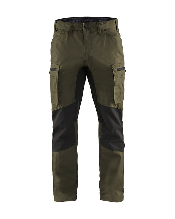 Blaklader 14591845 Service Trousers with Stretch Dark Olive Green/Black