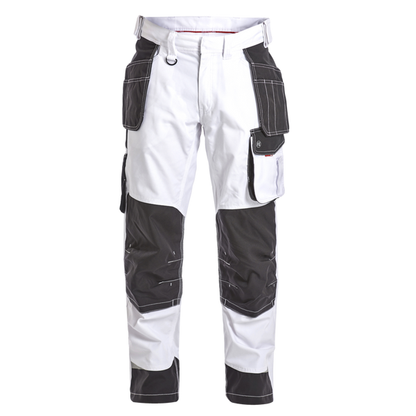 Engel 2811-254 Galaxy Work Trousers with Hanging Tool Pockets - White/Anthracite Grey