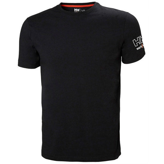 Helly Hansen Kensington Tee in black, front view.
