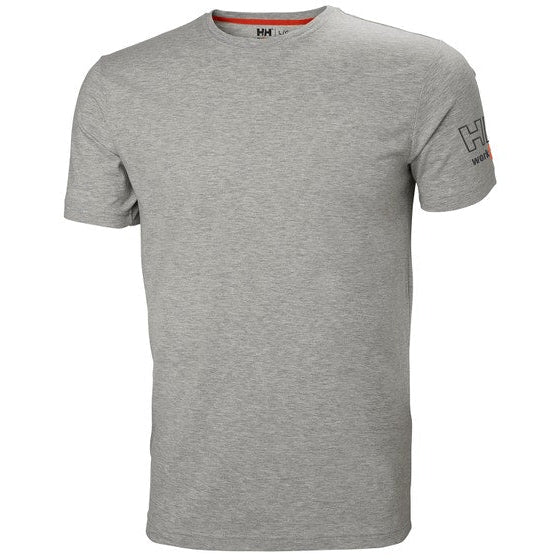 Helly Hansen Kensington T-Shirt 79246 in grey melange, front view.
