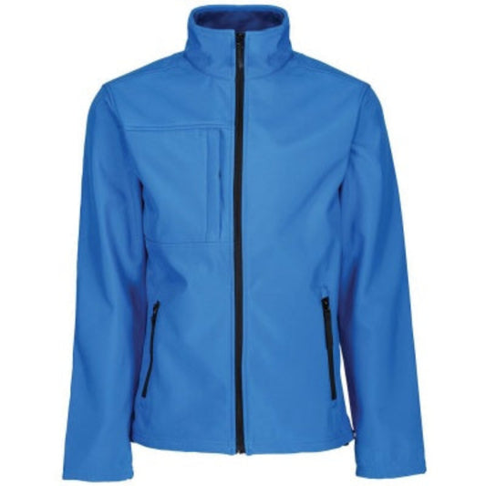 Front view of the Regatta Octagon II work jacket TRA688 in Oxford blue showing adjustable hem and 3-layer membrane construction.