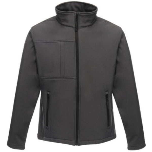 Front view of the Regatta TRA688 in seal grey showing professional cut and zipped chest pocket.