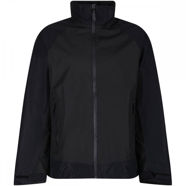 Black Regatta TRW484 Ashford II jacket with a zipper and taped seams, designed for workwear.